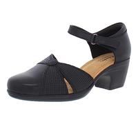 Clarks Damen Emily Rae Pumps, schwarzes Leder, 39.5 EU