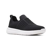 Clarks Damen Ezera Walk Sneaker, Schwarz Strick, 35.5 EU