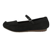 Clarks Damen Freckle Bar Ballet Flat, Black Nubuck, 36 EU