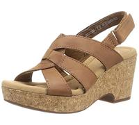 Clarks Damen Giselle Beach Sandale, Tan Leather, 41 EU