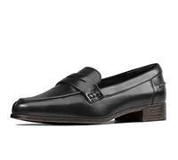 Clarks Damen Hamble Loafer, Schwarzes Leder, 40 EU