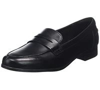 Clarks Damen Hamble Loafer, Schwarzes Leder Black, 37 EU