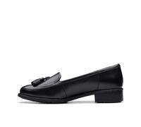 Clarks Damen Havisham Edge Shoes, Black Leather, 39.5 EU