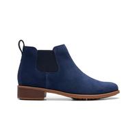 Clarks Damen Havisham Top Chelsea-Stiefel, Marineblau (Veloursleder), 37.5 EU
