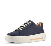 Clarks Damen Hollyhock Walk Sneaker, Marineblaues Nubuk, 41 EU Weit