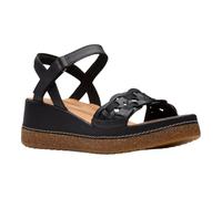 Clarks Damen Kassanda Bar Wedge Sandalen, Schwarz Leder, 10 Wide