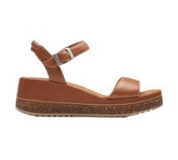 Clarks Damen Kassanda Lily Keilsandalen, Hellbraunes Leder, 11
