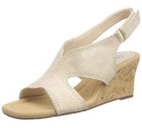 Clarks Damen Kyarra Aster Keilsandale, Sand Metallic, 42 EU