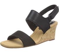 Clarks Damen Kyarra Faye Sandal, Black Leather, 41.5 EU