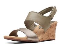 Clarks Damen Kyarra Faye Sandal, Olive Leather, 40 EU