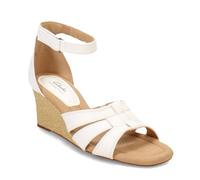 Clarks Damen Kyarra Joy Keilsandale, Weißes Leder, 39.5 EU