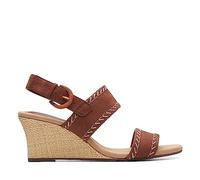 Clarks Damen Kyarra Rose Keilsandale, Hellbraunes Nubuk, 40 EU