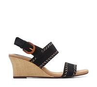 Clarks Damen Kyarra Rose Keilsandale, Schwarz Nubuk, 37 EU