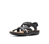 Clarks Damen Laurieann Rena Flache Sandale, Schwarze Kombi, 38.5 EU Weit