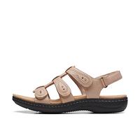 Clarks Damen Laurieann Vine Flache Sandale, Sandfarbenes Leder, 9.5 Narrow