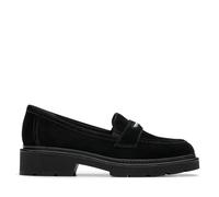 Clarks Damen Lauryl Step Slipper, Schwarzes Wildleder, 44 EU