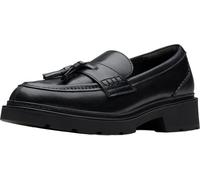 Clarks Damen Lauryl Tassel Slipper, Schwarz Leder, 38 EU