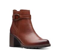 Clarks - - Damen Leda Riemenstiefel, Kolorit Mahogany Leather, Größe: 41 EU