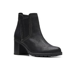 Clarks - - Damen Leda Up Stiefel, Kolorit Black Suede, Größe: 38.5 EU