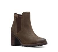 Clarks - - Damen Leda Up Stiefel, Kolorit Dark Olive, Größe: 37.5 EU Weit