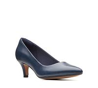Clarks Damen Linvale Jerica Pumps, Navy Leather, 41 EU