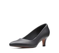 Clarks Damen Linvale Jerica Pumps, Schwarz Leder, 42.5 EU Weit