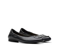 Clarks Damen Loreleigh Ave Ballerinas, Schwarz Leder, 39.5 EU