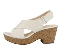 Clarks Damen Maritsa Lara Slingback Sandalen, Weiß (White Snake White Snake), 39.5 EU
