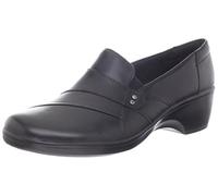 Clarks Damen May Ringelblume Slipper, schwarzes Leder, 38.5 EU