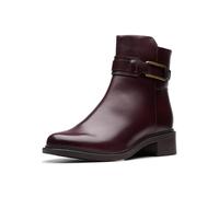 Clarks Damen Maye Bella Stiefelette, Bordeaux-Leder, 37 EU