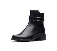 Clarks Damen Maye Bella Stiefelette, Schwarz Leder, 39.5 EU