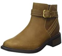 Clarks Damen Maye Strap Chelsea Boot, Dark Tan Lea, 38 EU