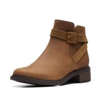 Clarks Damen Maye Strap Stiefelette, Dark Tan Leder, 38 EU