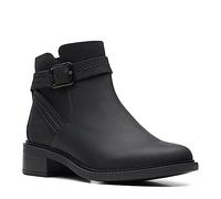 Clarks Damen Maye Strap Stiefelette, Schwarzes Leder, 38 EU