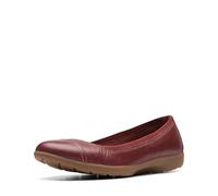Clarks Damen Meadow Opal Ballerinas, Kastanienleder, 39 EU Weit