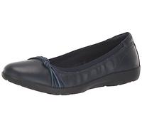 Clarks Damen Meadow Rae Ballerinas, Marineblaues Leder, 42.5 EU
