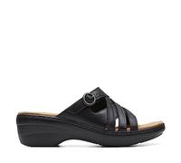 Clarks Damen Merliah Holly Schiebe-Sandalen, Schwarz Leder, 36.5 EU