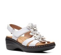 Clarks Damen Merliah Sheryl Sandale mit Absatz, White Synthetic Leather Combi, 36.5 EU