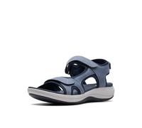Clarks Damen Mira Bay Flache Sandale, Denim Blue Textile, 41.5 EU