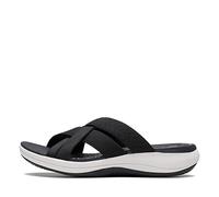 Clarks Damen Mira Grove Flache Sandale, Schwarz/Schwarz Textil, 38 EU