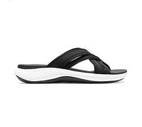 Clarks Damen Mira Isle Schiebe-Sandalen, Textil schwarz, 38.5 EU
