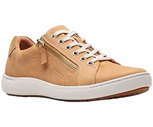 Clarks Damen Nalle Lace Sneaker, Camel Nubuck, 39.5 EU