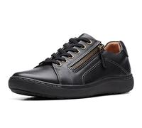 Clarks Damen Nalle Lace Sneaker, Schwarz, 38 EU Weit