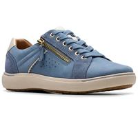 Clarks Damen Nalle Zen Sneaker, Blue Combi Nubuck, 36.5 EU
