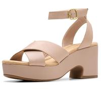Clarks Damen Nerisa Pearl, Beige Leder, 6.5 Wide
