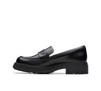 Slipper CLARKS "Orinoco 3", Damen, Gr. 38, schwarz, Leder, unifarben, klassisch, Schuhe, Loafer, Slipper mit weicher Lederinnensohle (85736641-38) schwarz