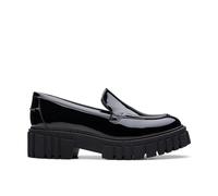 Clarks Damen Page Loafer Basket, Black Pat, 41 EU