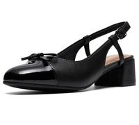 Clarks Damen-Pumps, Schwarz Leder, 12 Wide
