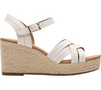 Clarks Damen Sabina Strap, Cremefarbenes Leder, 5.5