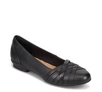 Clarks Damen Sara Clover Ballerinas, Schwarz Leder, 39 EU